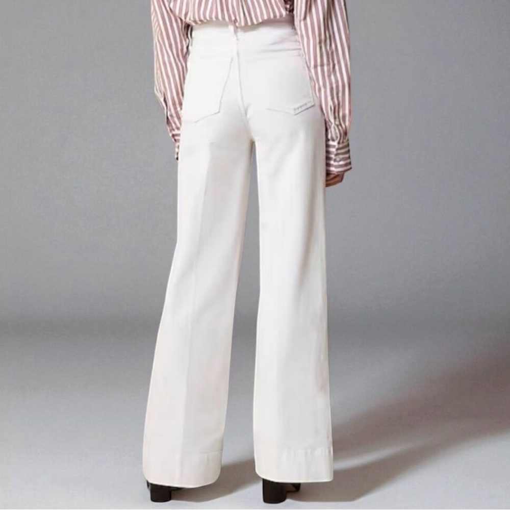 NWT! J. CREW New High-Rise Denim Trouser Jeans White '96 Wide Leg Size 29 $158 - Picture 2 of 11